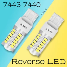 2 x SAWE Super White Canbus 7443 7440 5630 33SMD LED Back Up Reverse Light Bulbs