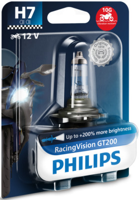 Philips H7 RacingVision GT200 Moto 12972RGT 12V/55W (1stk.)