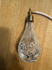 Lead Crystal Atomizer For Perfume / Cologne With Pink Cord & Tassle