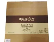 Recollections Cardstock paper KRAFT  12 in x 12 in / 30.4cm x 30.4 cm