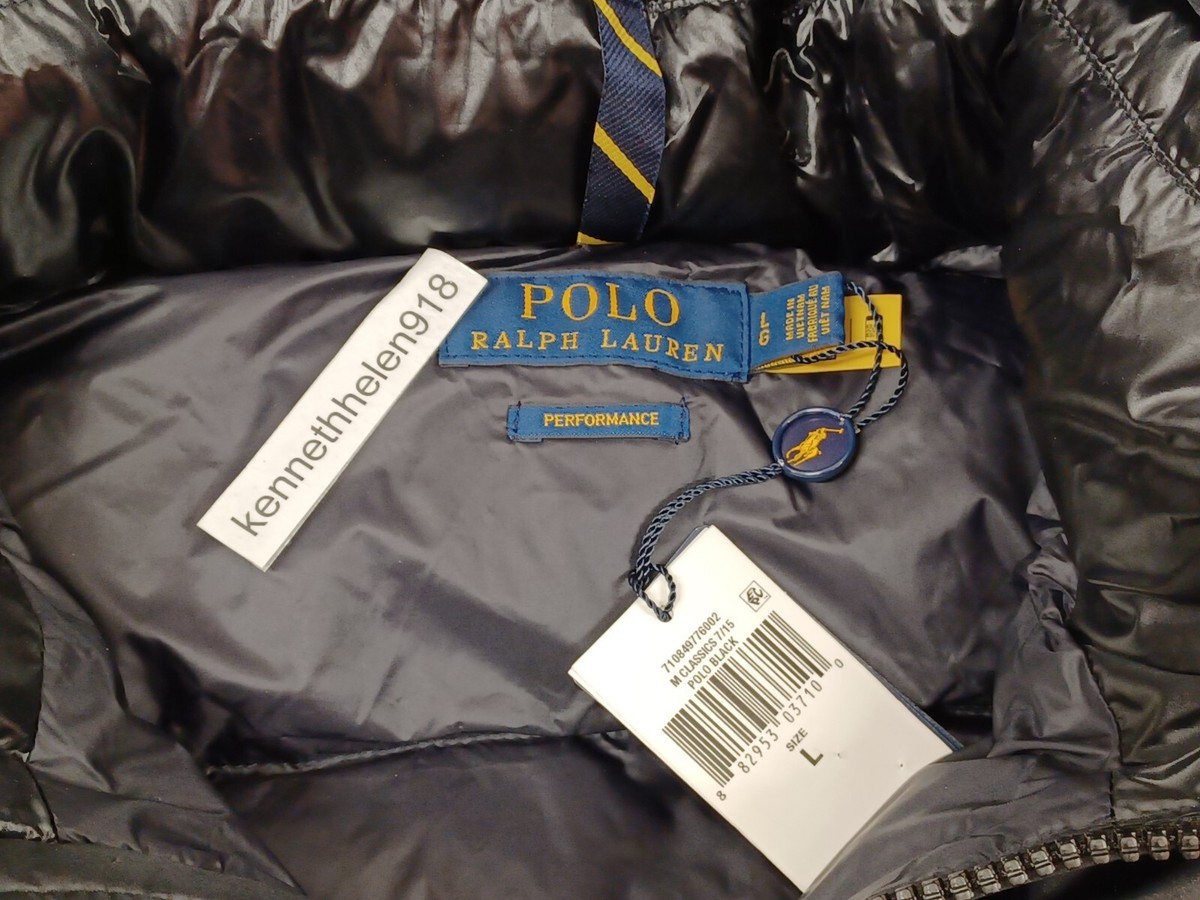 POLO RALPH LAUREN WATER REPELLENT DOWN JACKET COAT BLACK POLO RALPH LAUREN WATER REPELLENT DOWN JACKET COAT BLACK