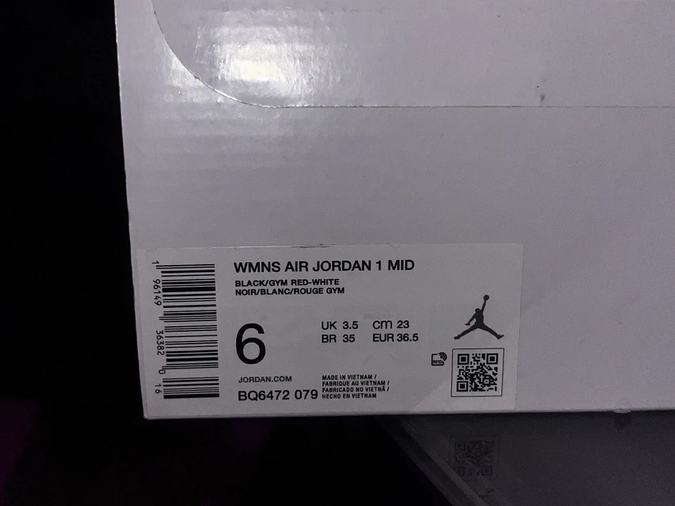 WMS AIR JORDAN 1 MID - NEGRO/GIMNASIO ROJO-BLANCO Foto 4 de 4