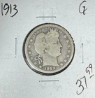 1913 BARBER SILVER QUARTER ~ GOOD  ~NICE COIN~