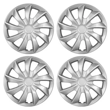 16 Inch Wheel Covers Full Rim Snap On Hubcaps for R16 Tire & Replacement 4pcs