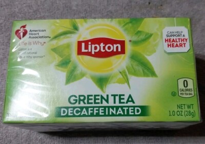 1 Pack  Lipton Green Tea Decaffeinated 20 Tea Bags 1oz