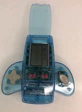 11 Game POCKET GAME PLAYER, Portable Blue Handheld Electronic Spaceship USED