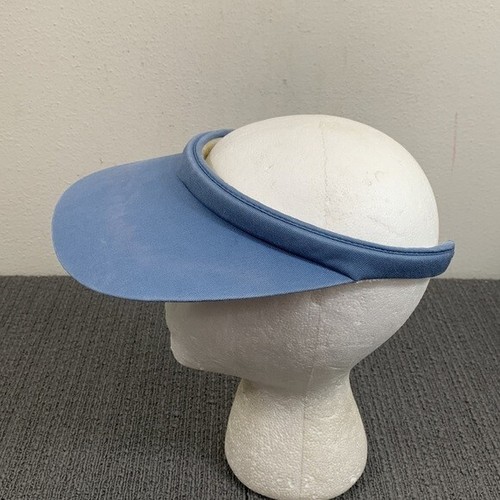 Faded Glory Visor Hat Womens OS Blue Solid Blank Hard Brim Terry Cloth Sweatband - Picture 5 of 12
