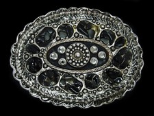 TA13172 REALLY COOL  ORNAMENTAL  ART FASHION SILVERTONE BELT BUCKLE