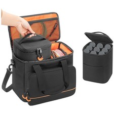 Karaoke Mic Travel Bag, 9 Slots, Black