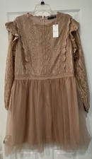 Simplee Plus Women’s blush Lace & Tulle Dress Size 4XL