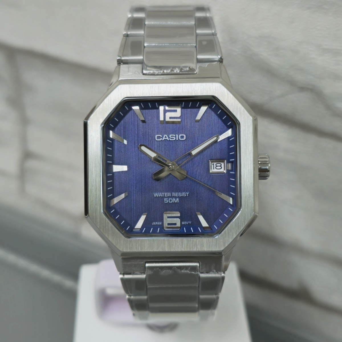CASIO MTP‑B195 Series MTP-B195D-2A Blue Dial Analog 38 mm New