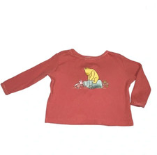 Vintage DISNEY STORE Winnie The Pooh Piglet Sz 2T Girl Shirt Embroidered Top Y2K