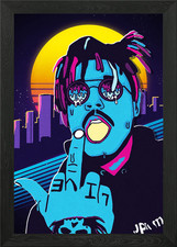 Juice Wrld Retro Art Framed Wall Art Poster Canvas Print Picture