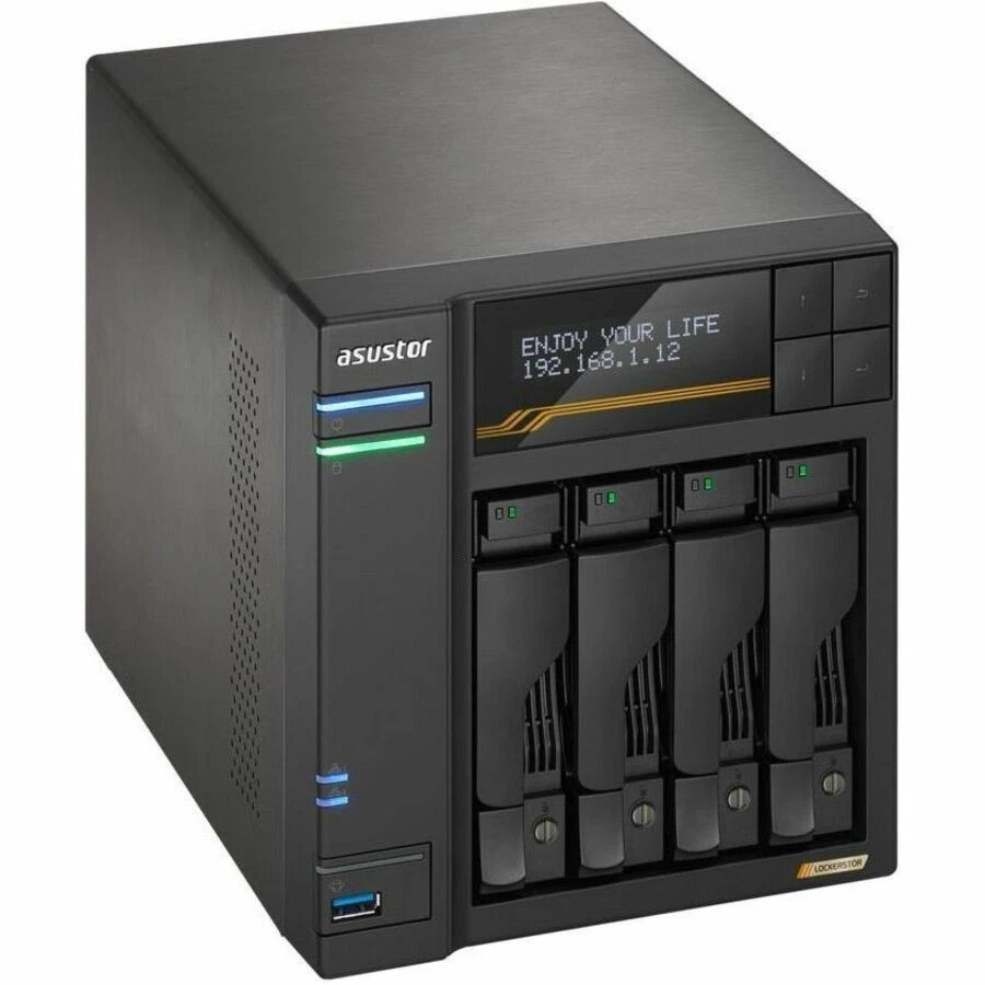 Asustor Lockerstor 4 Gen3 AS6804T, 4 Bay NAS, AMD Ryzen Quad-Core 2.3 GHz, 16GB - Image 3 of 4