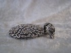 Sterling Silver .925/14k Gold JAI 14K Gold Carved Floral Round Enhancer 18 grams — photo 4