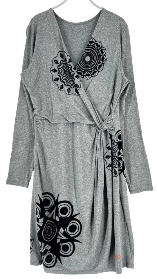Desigual Damen V-Ausschnitt Langkleid Größe L - Bild 1 von 4