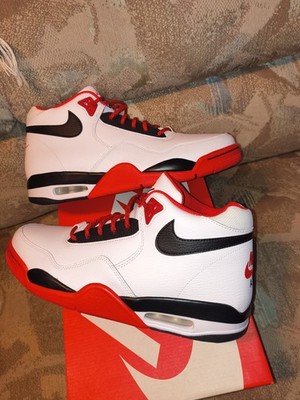 Men's Size 12.5 Nike Flight Legacy White/Black-University Red New With Box .