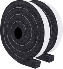 Foam Strips with Adhesive 1 Inch Wide X 1 Inch Thick Neoprene Weather Strippin