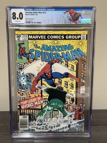 Amazing Spider-Man #212 CGC 8.0 W Pgs (Marvel 1981)  1st Hydro-Man  Newsstand