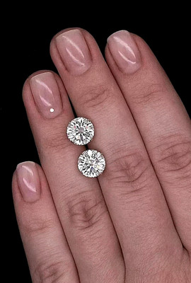 3 CT Lab Grown Diamond Round Cut D Color VVS1 Clarity Certified Diamonds