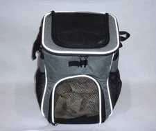 Dog Bike Ride Travel Basket Pet Black Net Carrier Backpack Exterior Pockets