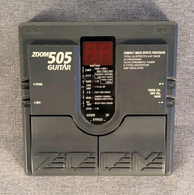 Zoom 505 Compact Multi-Effects Guitar Pedal with Amp Simulator & Tuner UNTESTED 