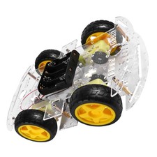 Plastic 4 Wheel Chassis Kit with Battery Box for Kids Robotics Learning