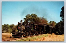 Valley Railroad Steam Locomotive No. 103 Essex CT Photochrome Postcard