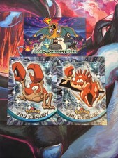 Pokémon Topps Series 1 - Krabby #98 & Kingler #99 Blue Logo First Print NM