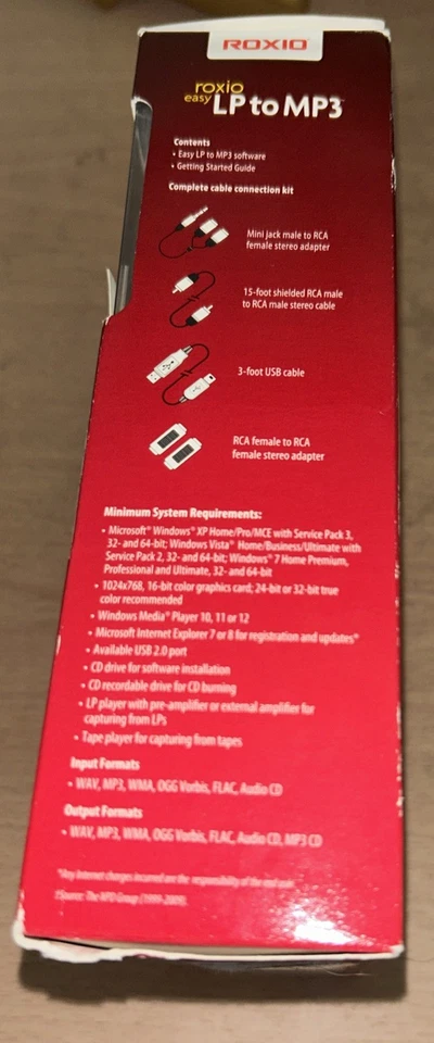 Roxio Easy LP to MP3 Convert LPS & Cassettes to MP3 New In Box - Image 4 of 4