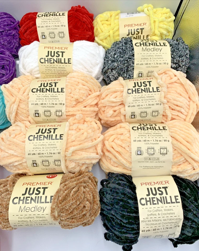 Lote de 33 hilos, Premier Just Chenille & Unknown, varios colores, pocos duplicados Foto 3 de 4