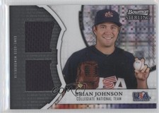 2011 Bowman Sterling USA Baseball X-Fractor Dual Relics 21/199 Brian Johnson u0h