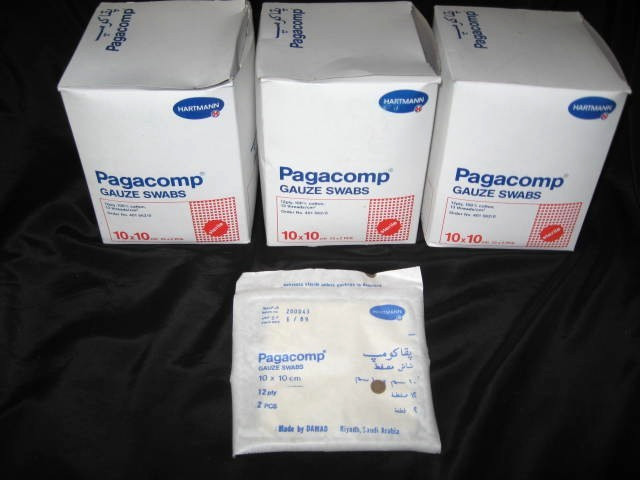 4" x 4" Sterile Gauze Pads 12 ply -3 boxes (25 per box + 13 ) individual wrapped