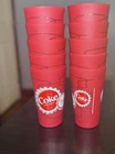 Vintage 2004 Coca-Cola Red Plastic PackerWare Tumbler Cup Set of 10 New with Tag