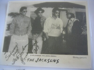 WOW! Signed TITO JACKSON ''The Jacksons'' 8x10 Photo ''To Subway Love Peace 1989''