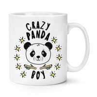 VerrüCkte Panda Jungen Stars 284Ml Becher Tasse Tiere Spass Haustier Sohn Kinder