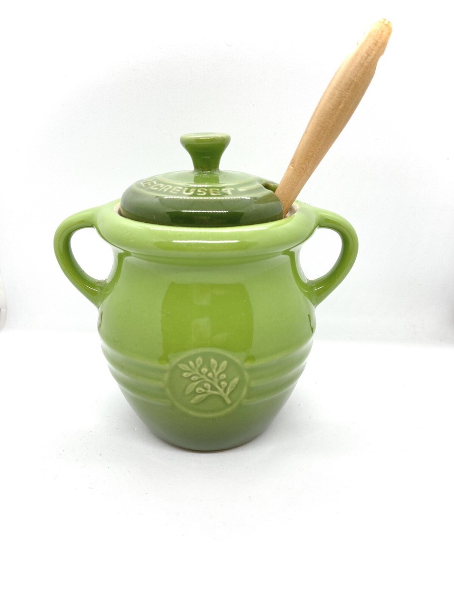 Le Creuset Olive Jar And Fork | eBay