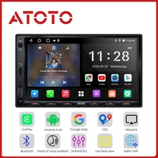 ATOTO 7" 2 DIN Car Stereo WiFi Bluetooth Head Unit Carplay Android Radio GPS