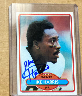 1980 Topps Ike Harris #137 Autographed Card New Orleans Saints