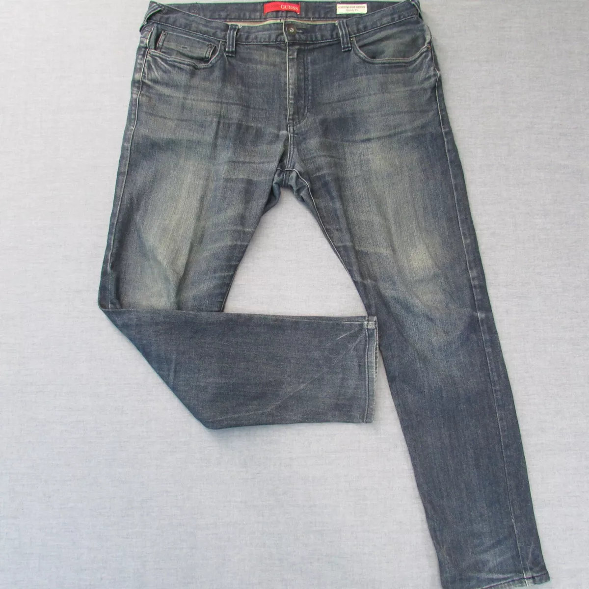 Guess Scotch Fit Jeans 36x32 blue denim skinny medium rise zip fly