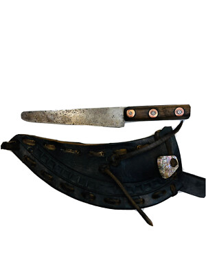 Vintage 1800s Hudson Bay Style Trade Knife w/ Custom Leather