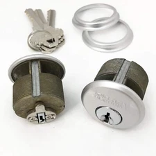 RI-KEY SECURITY 2 Mortise Lock Cylinders 1" for Commercial Storefront Doors
