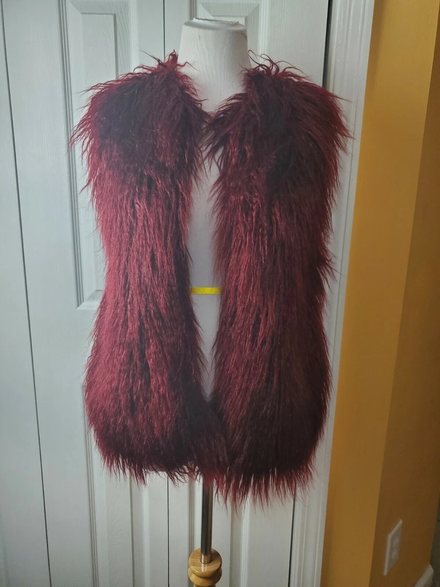 Girls red hotsell fur vest