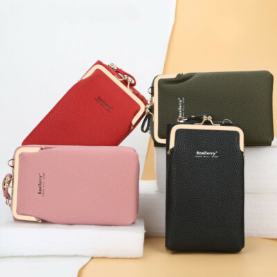 Damen Tasche Handy PU Leder Crossbody Geldbörse Portemonnaie Schulter Mini Bag