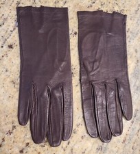 New Vintage Size S 6 3/4 Brown Soft Leather Formal 8" Gloves