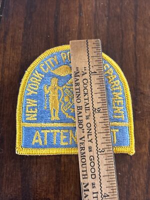 Obsolete NYPD PATCH POLICE DEPARTMENT ATTENDANT NYC Vtg Rare 70s