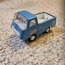 Vintage 1970s Tonka Pressed Steel Blue Pickup Tow Truck Toy (COMES AS IS)