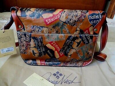 Patricia Nash Old World Traveler Patch Crossbody Bag Purse Patricia Nash Old World Traveler Patch Crossbody Bag Purse