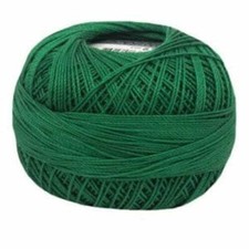 Lizbeth Egyptian Cotton Crochet Thread Size 20 Color 638 Christmas Green