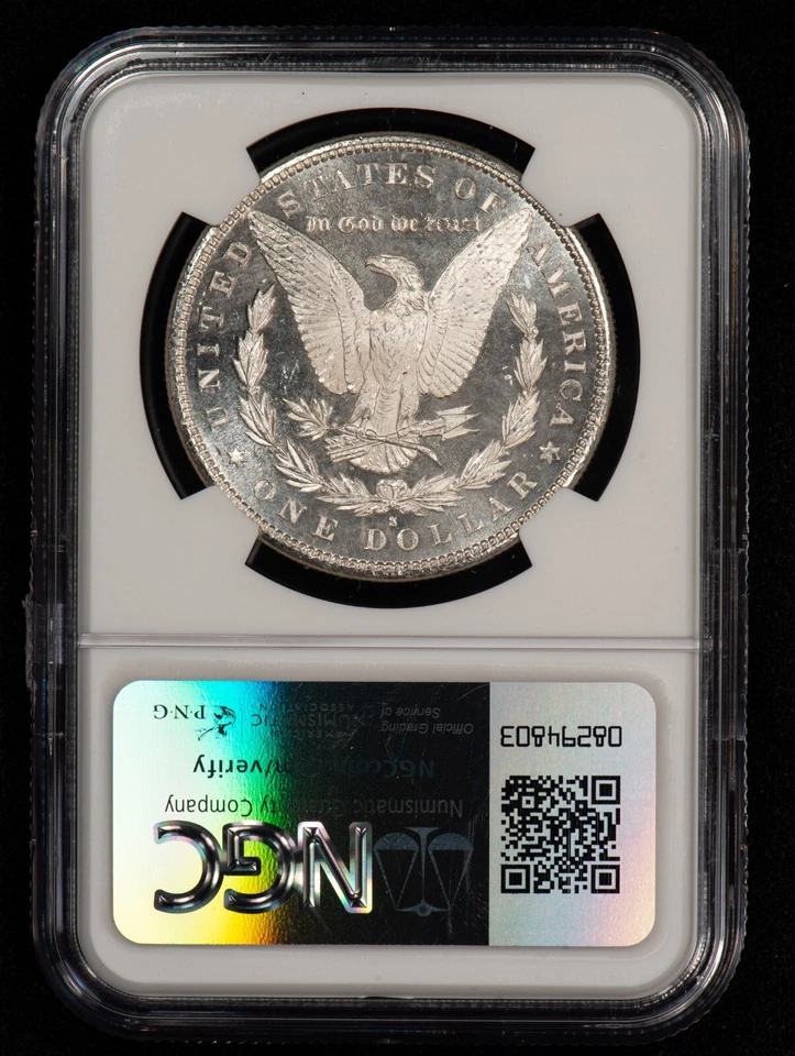 1881-S $1 Morgan Silver Dollar - Looks Proof-Like DMPL Rev - NGC MS 64 - D6066 - Image 3 of 4